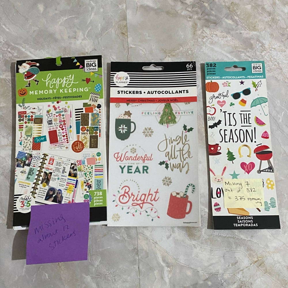 The Happy Planner Festive Holiday Planner Stickers Lot